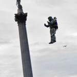 13/09/10 Jeff Moore
flanked by two Spartan warriors, Dan Schlund - the world's original rocket man - jets into Trafalgar Square for the launch of 'Halo: Reach' on Xbox 360. The game, which is set to smash the Halo series through the $2billion mark, launches globally tomorrow, with Westfield shopping centre to open at midnight on Monday especially. For more information please contact Paul McEntee on 0203 047 4078