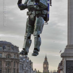 13/09/10 Jeff Moore
flanked by two Spartan warriors, Dan Schlund - the world's original rocket man - jets into Trafalgar Square for the launch of 'Halo: Reach' on Xbox 360. The game, which is set to smash the Halo series through the $2billion mark, launches globally tomorrow, with Westfield shopping centre to open at midnight on Monday especially. For more information please contact Paul McEntee on 0203 047 4078